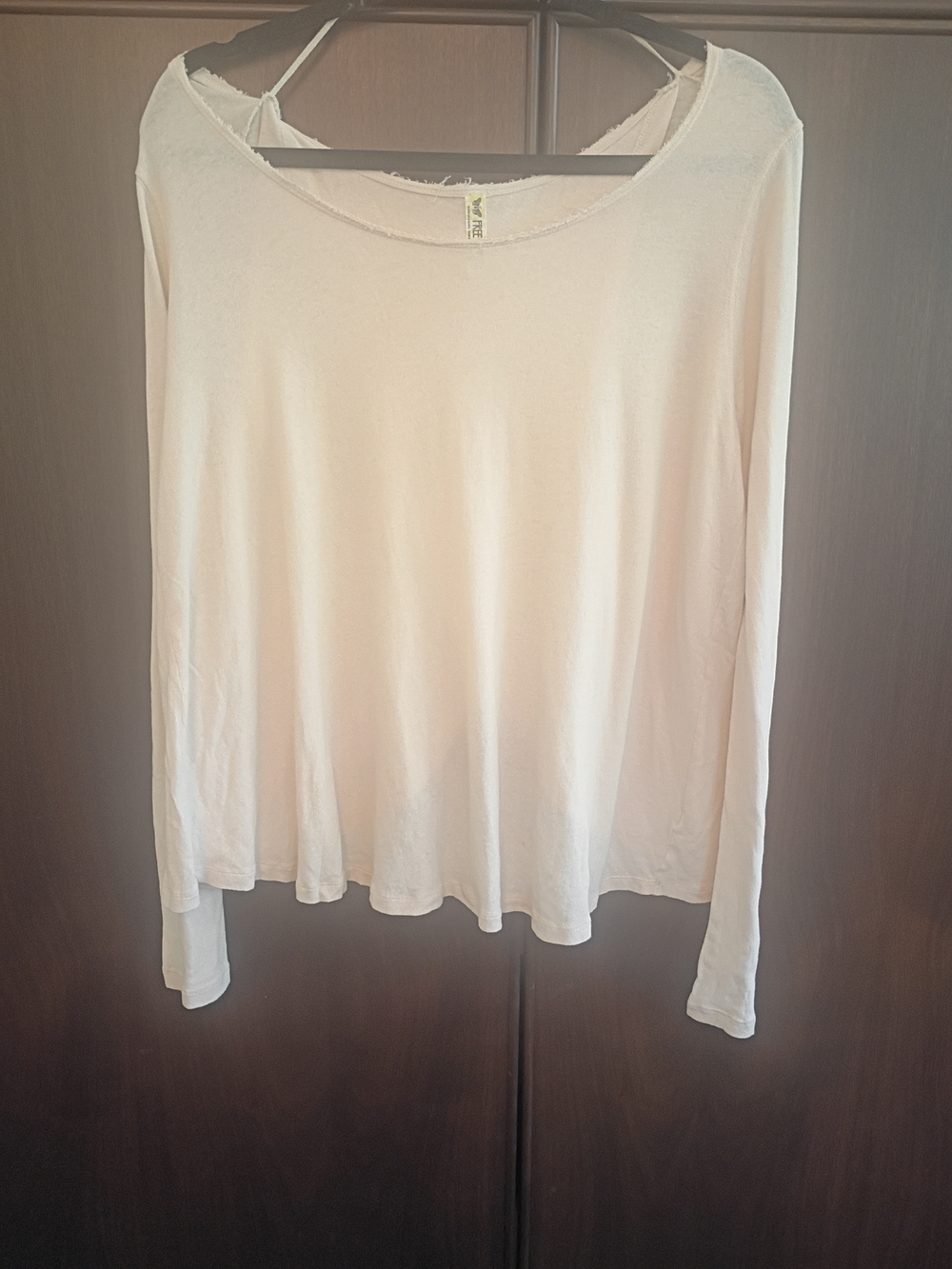Free People Pale Pink Long-Sleeve Lightweight Tee